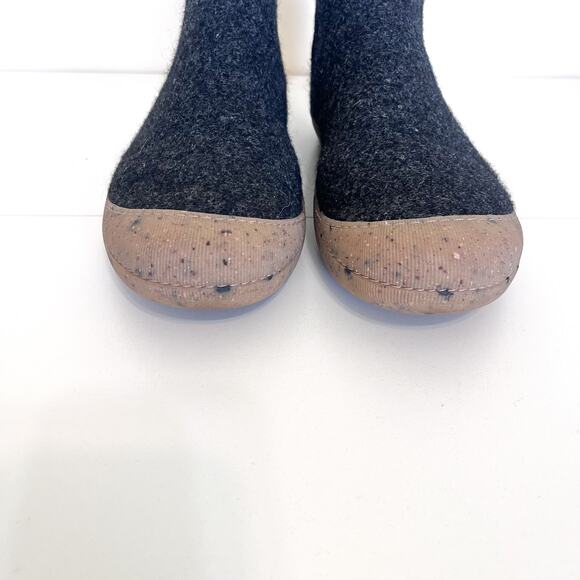 Huckberry Greys The Outdoor Slipper Boots Mens 9 Dark Gray Wool Rubber Portugal - Picture 6 of 8